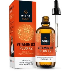 WoldoHealth Vitamíny D3 + K2 v MCT,  50ml