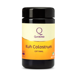 QuraDea Nepasterizované RAW BIO Kolostrum (Švýcarsko) - 120 kapslí (30 g)