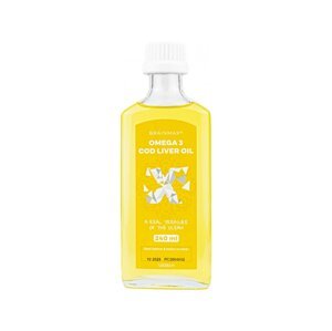BrainMax Omega 3, Olej z tresčích jater, citrón, 240 ml