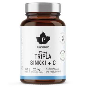 Puhdistamo Triple Zinc 25mg + Vitamin C 60 kapslí (Zinek s vitamínem C)