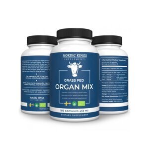 Nordic Kings - Hovězí mix orgánů v BIO Grass-fed kvalitě, 180 kapslí
