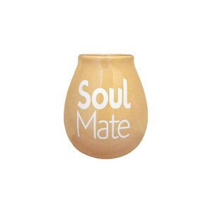 Kalabasa keramická - béžová s nápisem Soul Mate