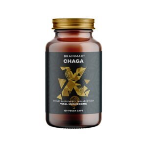 BrainMax Chaga extrakt, 50 % polysacharidů a 20 % beta-1,3/1,6 D-glukanů, 500 mg, 100 rostlinných kapslí