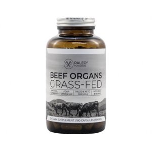 Paleo Powders Hovězí orgány (grass-fed organ mix), 180 kapslí
