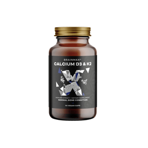 BrainMax Calcium D3 & K2, vápník s vitamínem D3 & K2, 90 rostlinných kapslí
