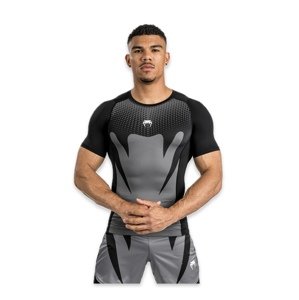 Venum Attack Men's Short Sleeve Rashguard - Black/Grey Velikost: S