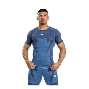 Venum Attack Men's Short Sleeve Rashguard - Navy Blue Velikost: L