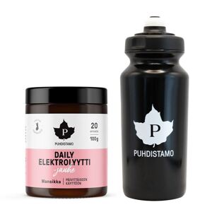 Puhdistamo Daily Electrolyte Powder 100g + láhev 500ml ZDARMA Příchuť: Jahoda
