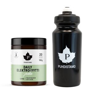 Puhdistamo Daily Electrolyte Powder 100g + láhev 500ml ZDARMA Příchuť: Limetka