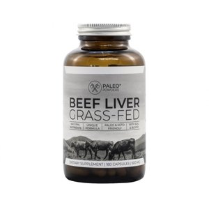 Paleo Powders Hovězí játra (grass-fed beef liver), 180 kapslí