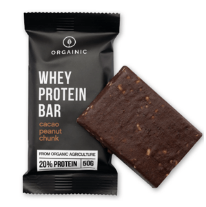 Orgainic Bio Proteinové Energy tyčinky, 50g (CZ-BIO-002) Příchuť: Kakao a Arašídové máslo 1 ks