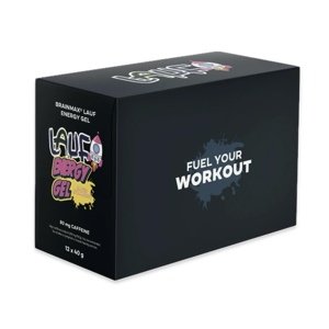 BrainMax LAUF Energy Gels Příchuť: Slaná jahoda s kofeinem 12x40 g