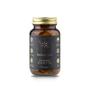 NaturLabs Zinek a Selen chelátové + Měď, kapsle, 60 kapslí