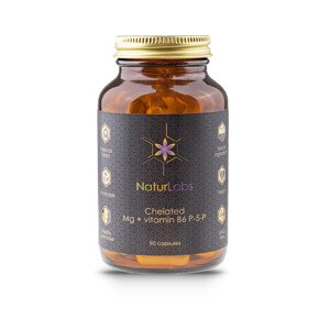 NaturLabs Hořčík chelátový + vitamin B6, kapsle, 90 kapslí