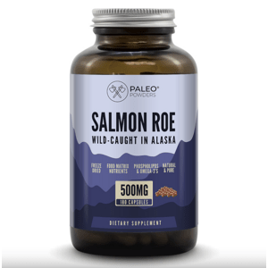 Paleo Powders Divoké lososí jikry, 180 kapslí