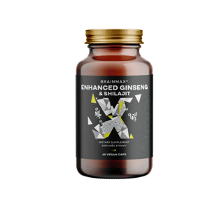 BrainMax Enhanced Ginseng & Shilajit, 60 rostlinných kapslí