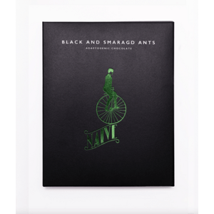 Naive Black and Smaragd Ants (fialová bioaktivní čokoláda s mravenci), 50 g