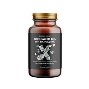 BrainMax Oregano Oil 80% Carvacrol, 100 rostlinných kapslí