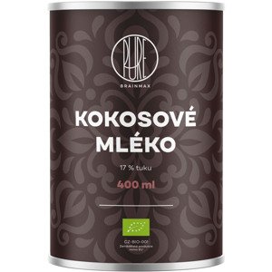 BrainMax Pure Kokosové mléko 17% tuku, BIO, 400 ml