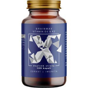 BrainMax Vitamin D3 & K2, D3 5000 IU / K2 jako MK7 150 mcg, 100 kapslí