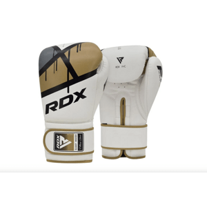 RDX Sports Boxerské rukavice RDX F7 Ego, bílá/zlatá Velikost: 16oz