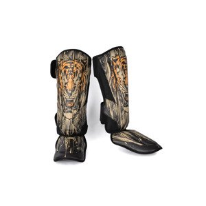 Venum Tiger Shin Guards - Black/Neon Orange Velikost: XL