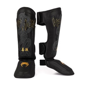 Venum Serpenti Shin Guards - Black/Silver/Gold Velikost: XL