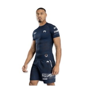 UFC Fusion by Venum Fight Week Men’s Performance Short Sleeve Rashguard - Oceanic Blue Velikost: L
