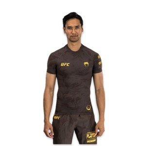 UFC Fusion by Venum Fight Week Men’s Performance Short Sleeve Rashguard - Earthen Brown Velikost: XL