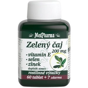 MedPharma Zelený čaj 200 mg + vitamín E + selen + zinek 67 tablet