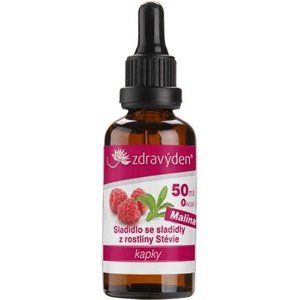 Zdravý den Stevia kapky 50ml - malina