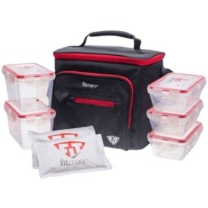 Fitmark termotaška na jídlo THE LOCKER - černo/červená