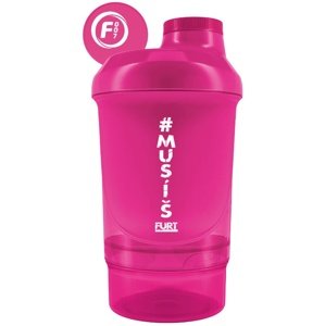 Fitness007 šejkr #musíšfurt 300 ml + 150 ml - růžová