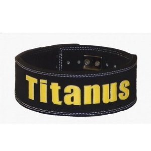 Titánus fitness opasek s pákovou přezkou 10/8 černý- M