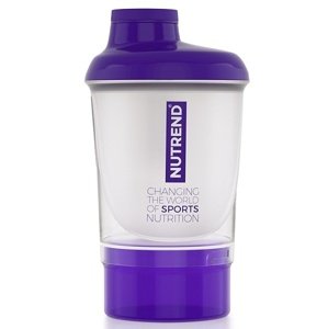 Nutrend Šejkr 2019 300ml + zásobník - fialovoprůhledný