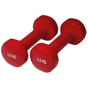 Yate činky neoprenové - červená 2x1,5 kg