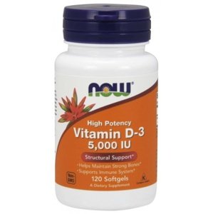 Now Foods Vitamin D3 5000 IU 120 kapslí