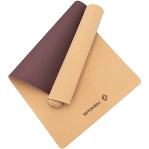 Spokey SAVASANA Korková jóga podložka 4 mm - vínová