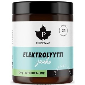 Puhdistamo Electrolyte Powder 120g - citron limetka + láhev 500 ml ZDARMA