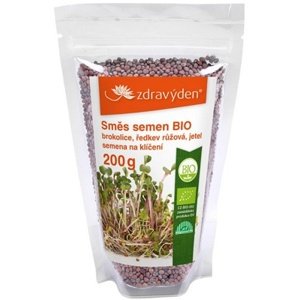 Zdravý den Směs semen na klíčení 2 BIO 200 g - brokolice, ředkev růžová, jetel
