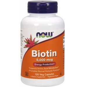 Now Foods Biotin 5000 mcg 60 kapslí