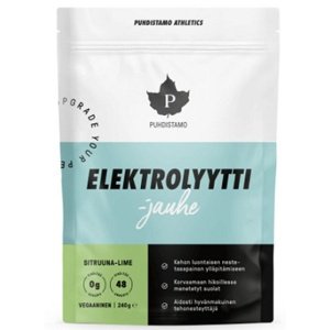 Puhdistamo Electrolyte Powder 240 g - citron limetka + láhev 500 ml ZDARMA