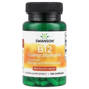 Swanson Vitamin B12 500 mcg 100 kapslí