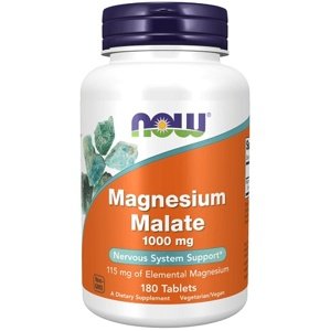 Now Foods Magnesium Malate (hořčík malát) 1000 mg 180 tablet