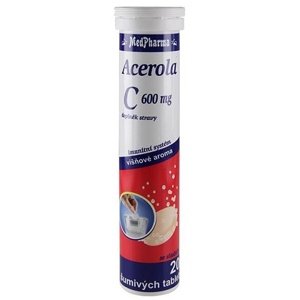 MedPharma Vitamin C 600 mg + acerola 200 mg 20 šumivých tablet