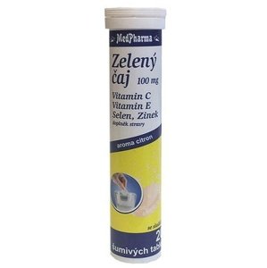 MedPharma Zelený čaj 100 mg + selen + vit. E + vit. C + zinek 20 šumivých tablet