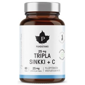 Puhdistamo Triple Zinc 25mg + Vitamin C - 60 kapslí