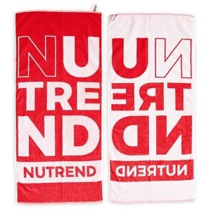 Nutrend ručník - bíločervený