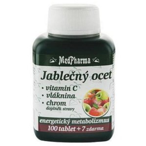 Medpharma Jablečný Ocet+vlák.+vit.c+chrom 107 tablet