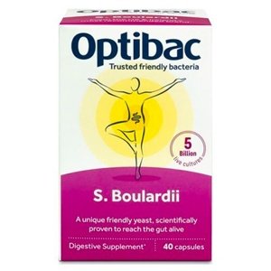 Optibac Saccharomyces Boulardii (Probiotika při průjmu) 40 kapslí